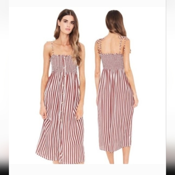 Faithfull the Brand Dresses & Skirts - Faithfull The Brand Red And White Stripe Suki Maxi Dress Size L